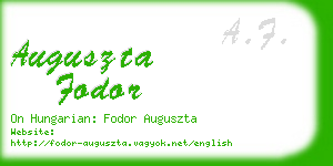 auguszta fodor business card